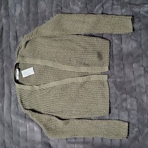 100% Cotton Ricki's Green Knitted Cropped Cardigan! Size Medium, New W Tags